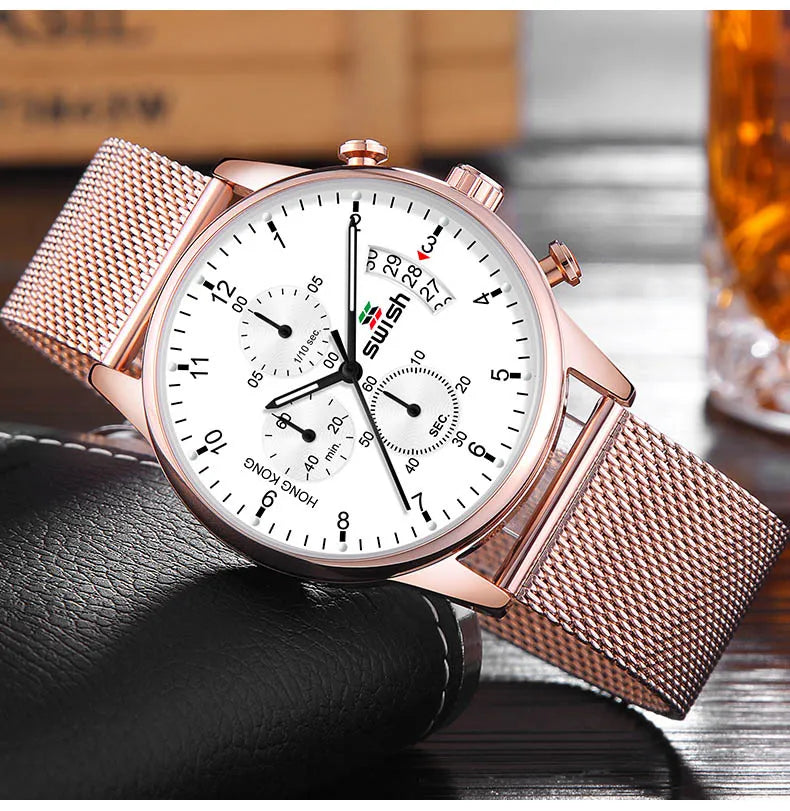 SWISH Waterproof Luxury Quartz Watch 20