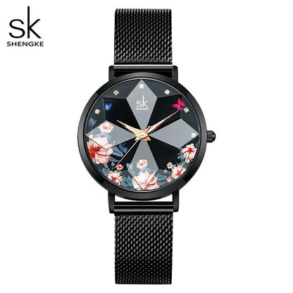 Romantic Flower Cutting Watch