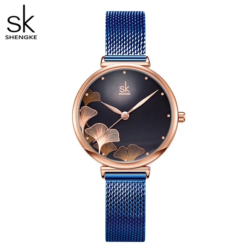 Elegant 32MM Dial Coffee Mesh watch